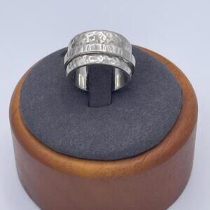 Silpada 925 Sterling Silver Hammered Spinner Band Ring Size 6.5 Worry Ring